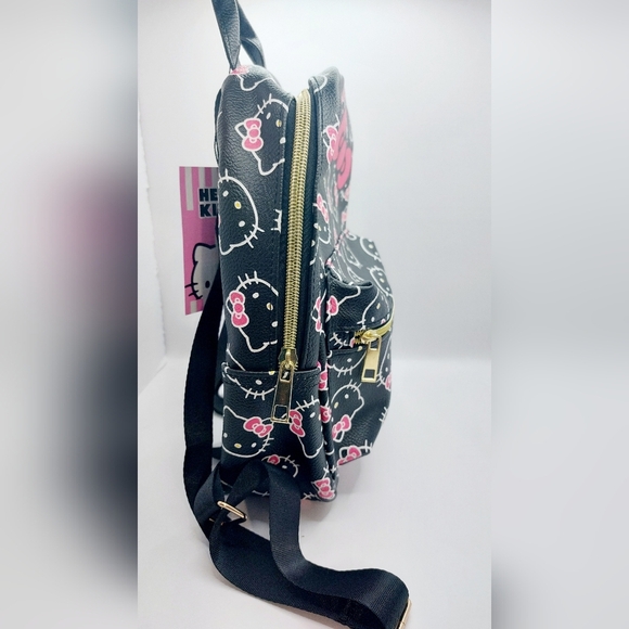 Sanrio Hello Kitty Mini Backpack Ladies Purse 10" Faux Leather Girls Authentic - Picture 4 of 7